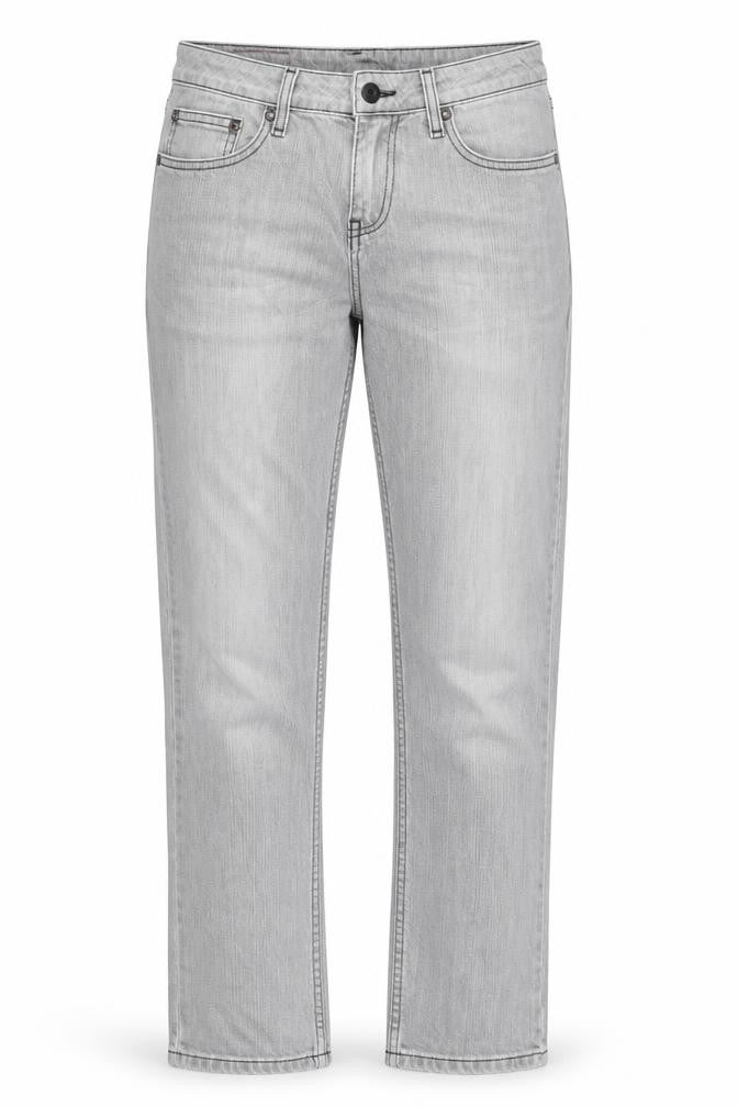 Review Womens Grey  Denim Straight Jeans Size 28 in L32 in