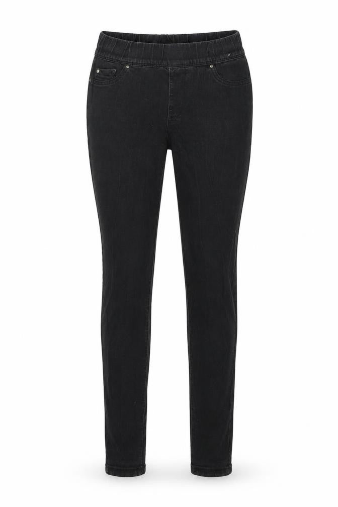 Front view of Primark women’s black denim jegging jeans, size UK 8, 27-inch leg