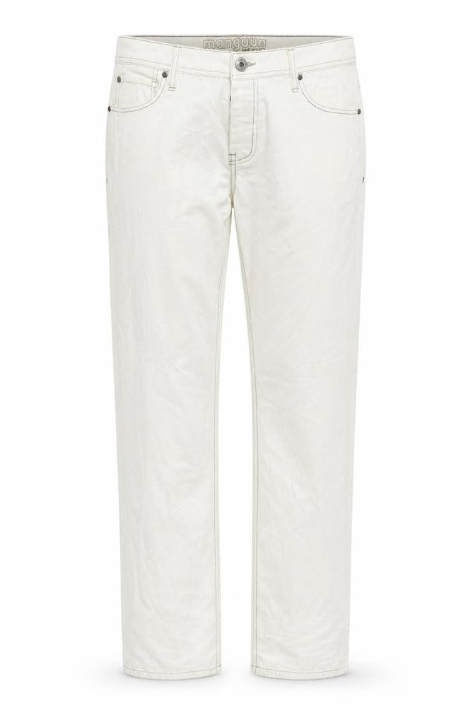 Manguun Womens White   Straight Jeans Size 34 in L31 in