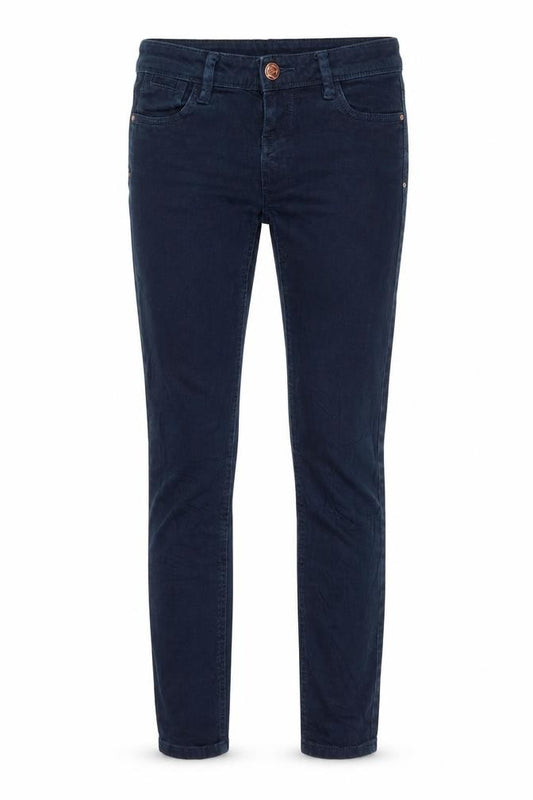 Front view of Clockhouse women’s blue denim straight jeans, size UK 8, 29-inch leg