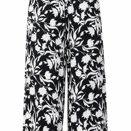Preworn  Womens Black Floral  Trousers  Size 30 in L26 in