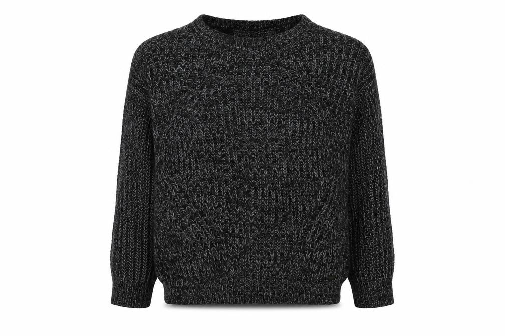 Front view of Lee Cooper women’s black jumper, size UK 10