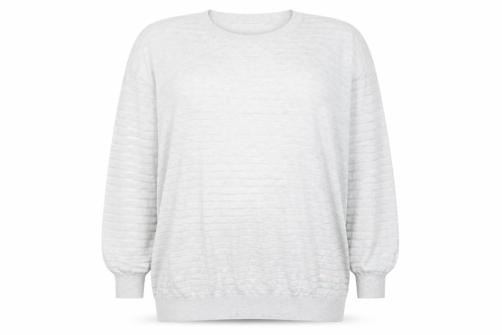Front view of F&F women’s grey knit jumper, size UK 20