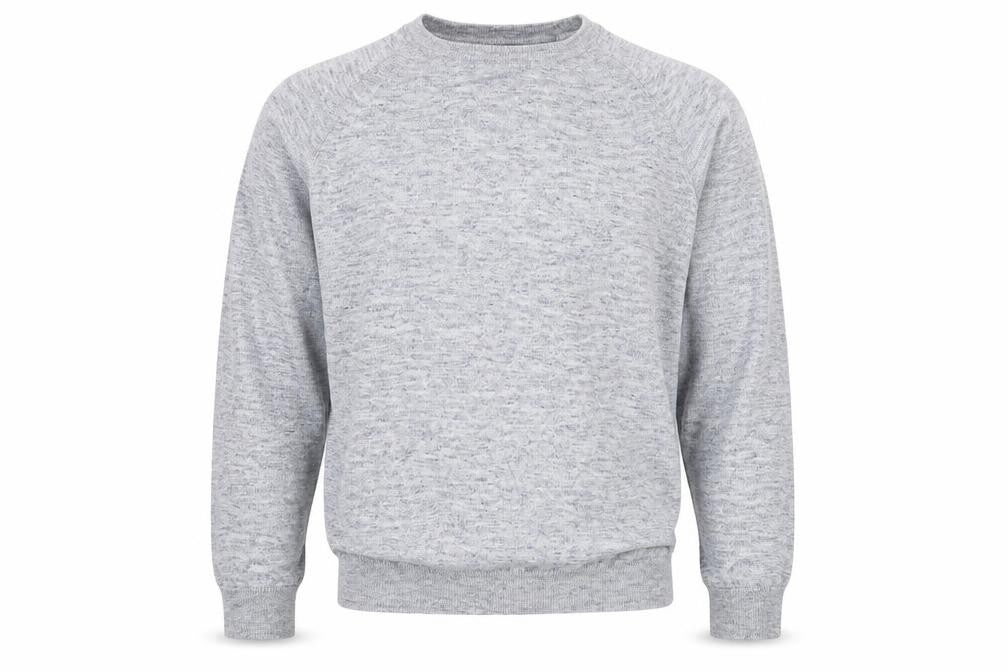 Front view of Burton men’s blue knit jumper, size XL