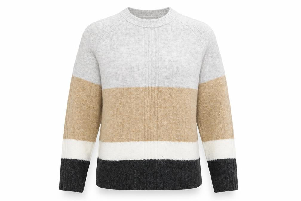 Front view of Marks & Spencer women’s multicoloured knit jumper, size S