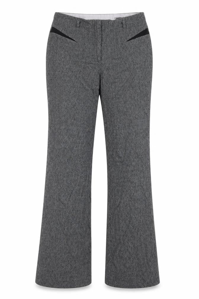 Front view of Next women’s grey dress pants trousers, size UK 10, 29-inch leg
