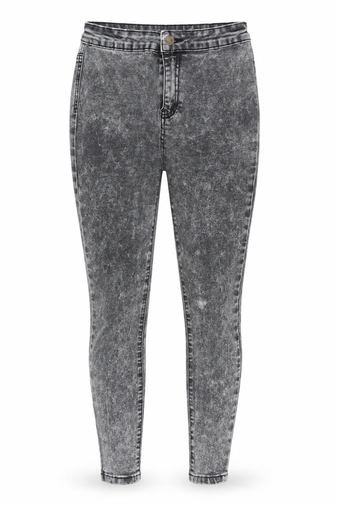 New Look Womens Grey  Denim Jegging Jeans Size 8 L28 in