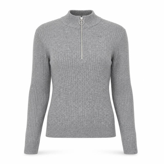 Front view of Divided women’s grey knit jumper, size XS