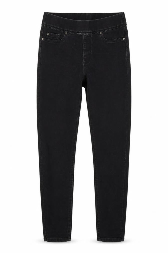 Front view of Primark women’s black denim jegging jeans, size UK 10, 26-inch leg