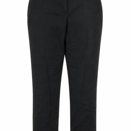 Preworn Womens Black   Trousers  Size 10 L25 in