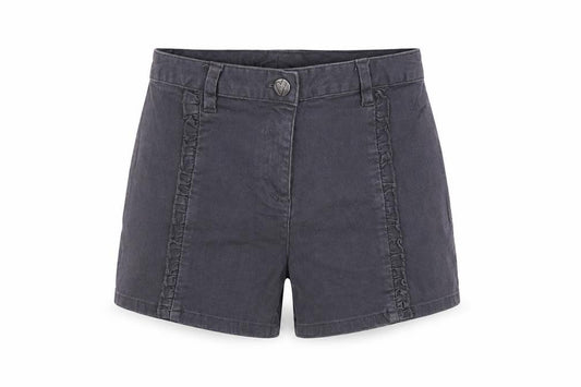 Front view of Next girls’ grey cut-off shorts, size 10, years
