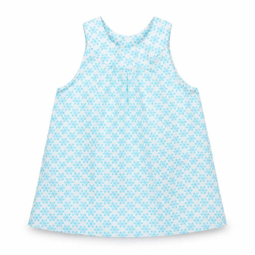 lulipu Girls Blue Floral  A-Line  Size 5-6 Years