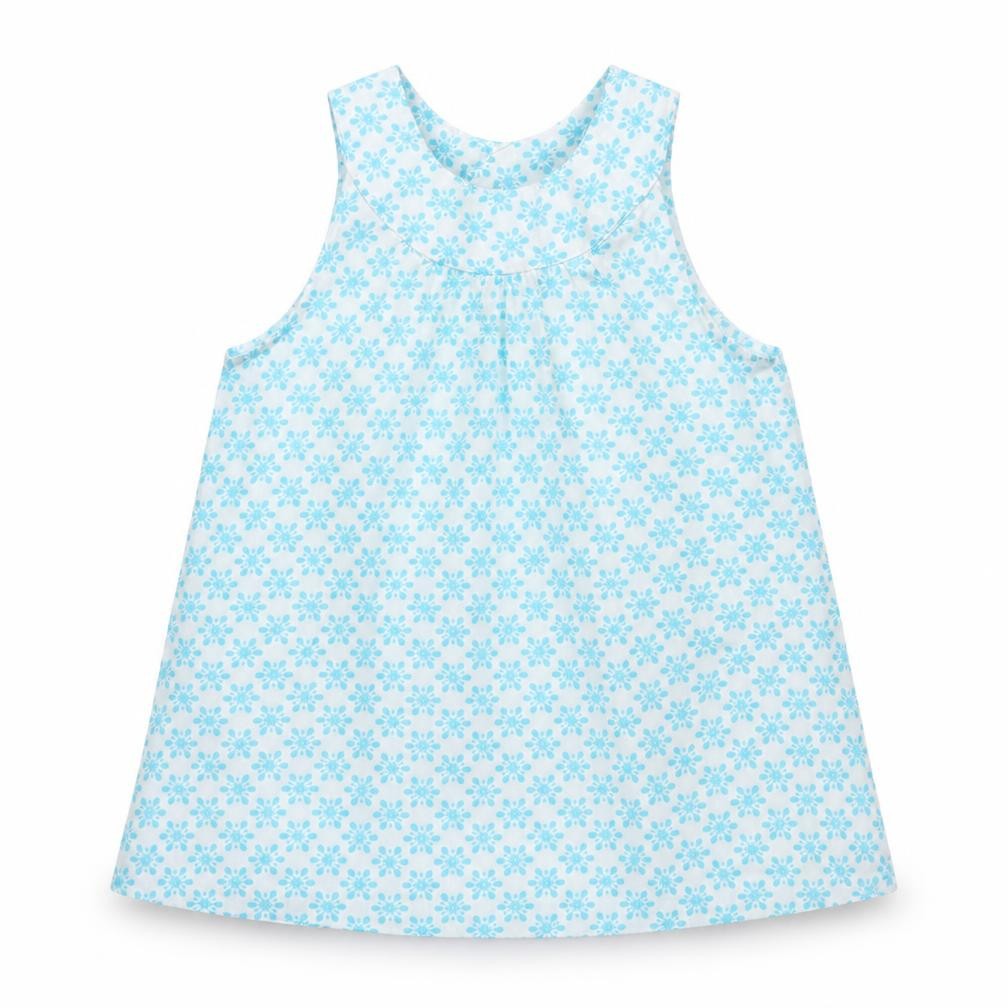 lulipu Girls Blue Floral  A-Line  Size 5-6 Years