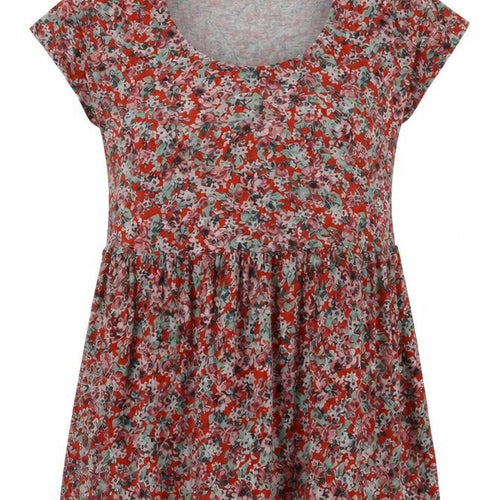 Mango  Womens Red Floral  Basic Blouse Size XS
