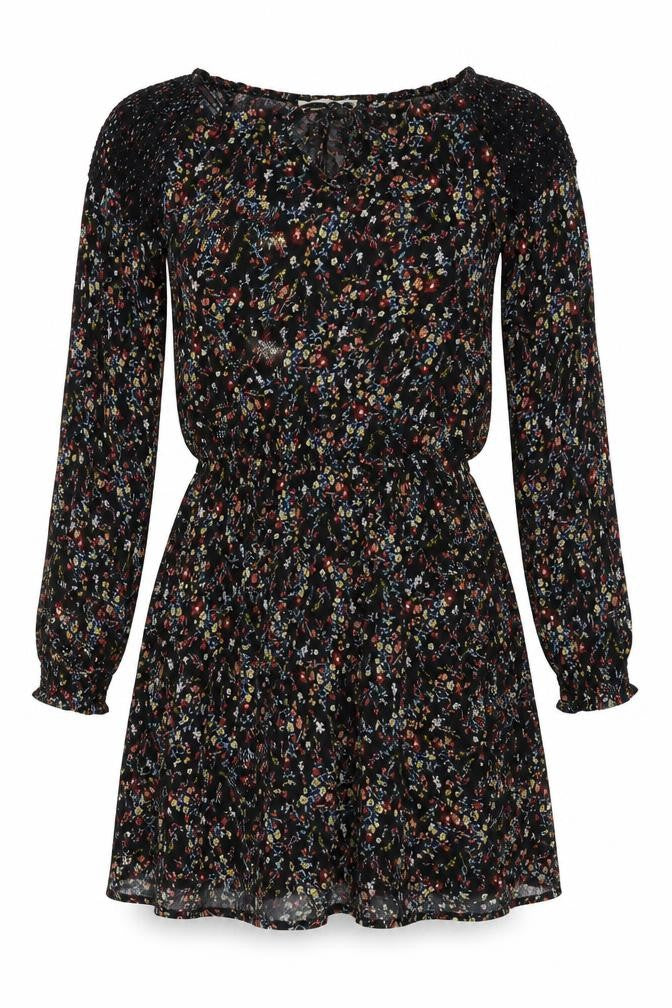 Mango  Womens Black Floral  Basic Blouse Size XS