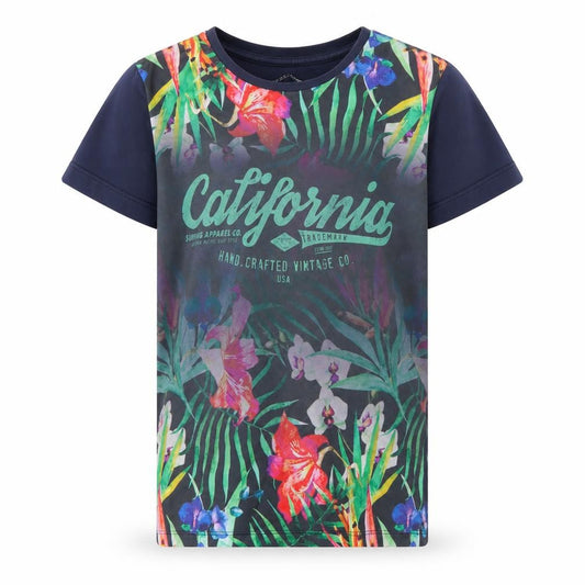 Front view of boys’ boys multicoloured floral basic t-shirt, size 10, years