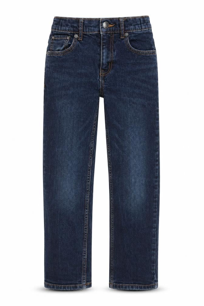 Front view of Tu girls’ blue denim straight jeans, size 9, years