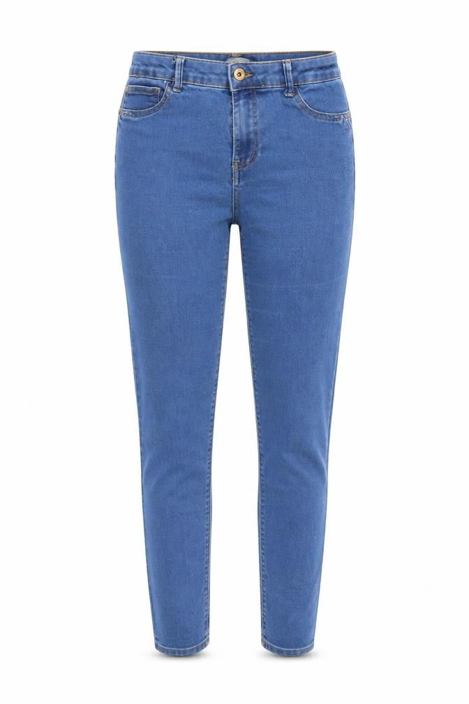 Denim & Co. Womens Blue  Denim Tapered Jeans Size 12 L28 in