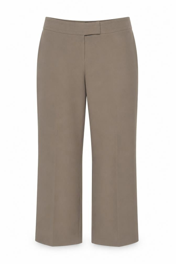 Front view of Papaya women’s brown trousers, size UK 18, 30-inch leg