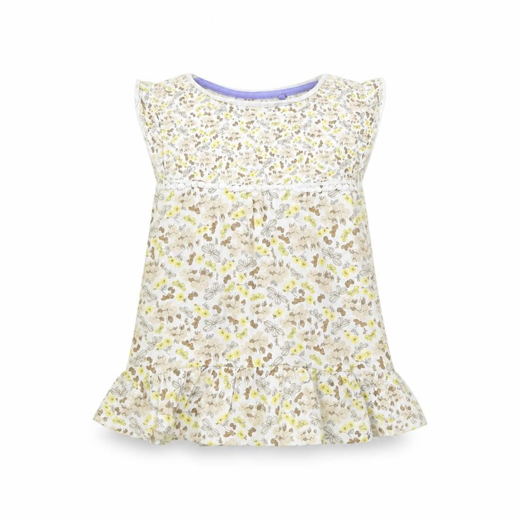 Front view of Tu girls’ white floral fit & flare, size 3, years