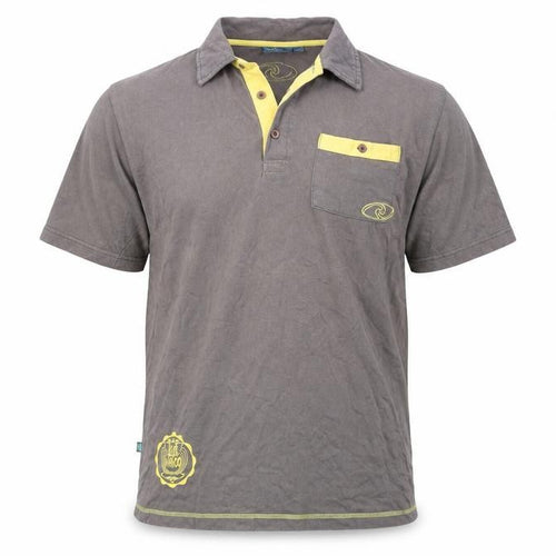 Blue Wahoo Mens Brown    Polo Size M