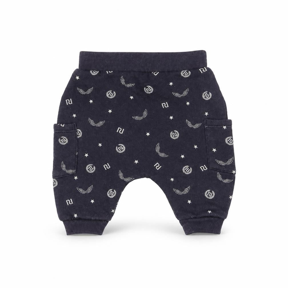Front view of River Island Baby Blue sweatpants, size 0-3, Months