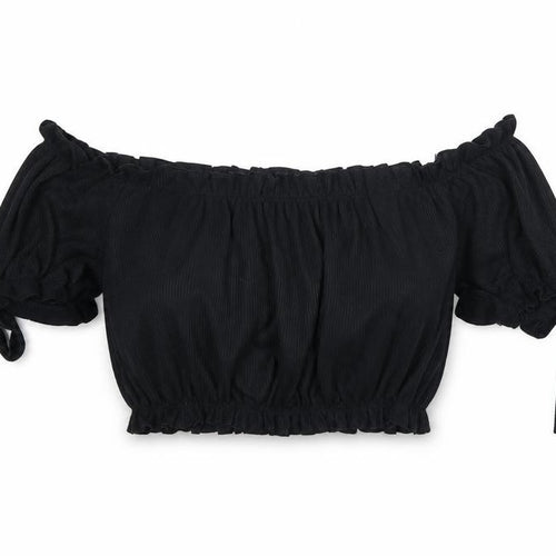 The Rockin Rev Womens Black   Cropped T-Shirt Size 10