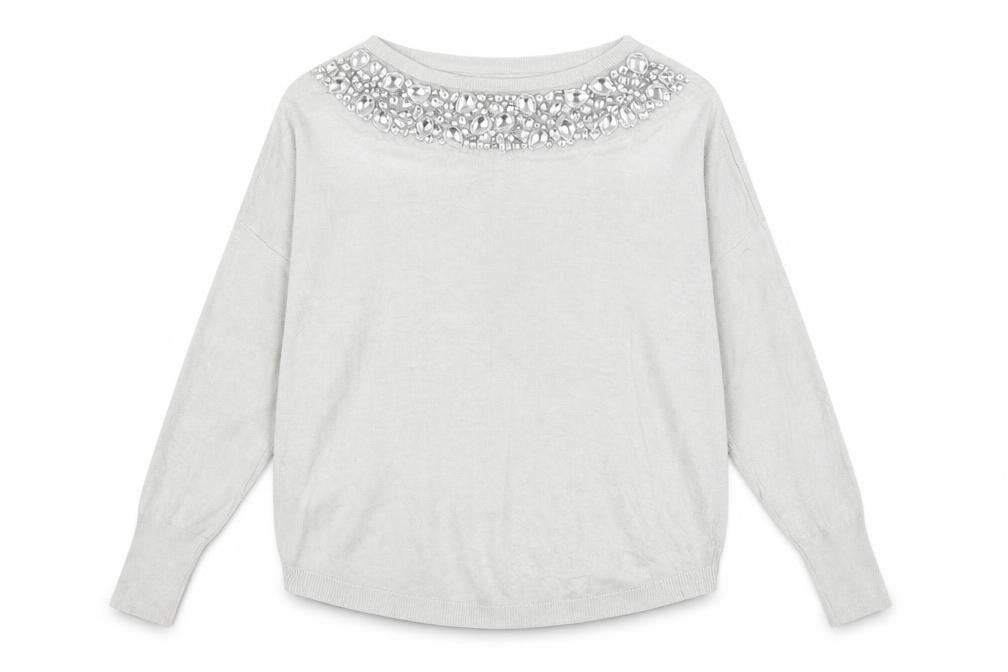 Oasis Womens Grey   Pullover Jumper Size S