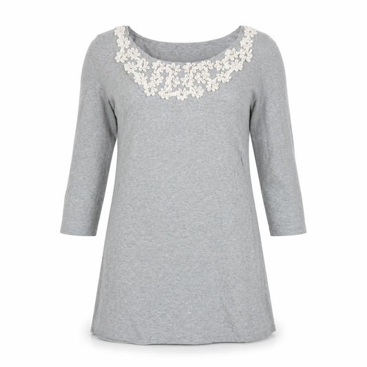 Front view of Next women’s grey floral bodycon, size UK 12