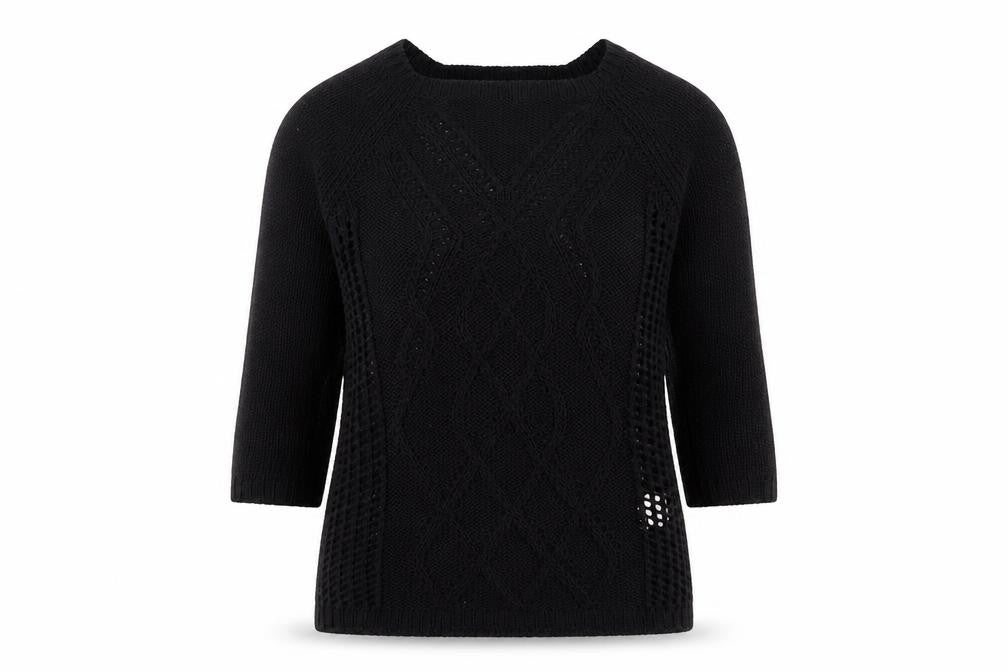 Front view of Primark women’s black jumper, size UK 6