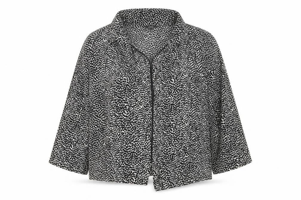 George Womens Black Animal Print  Jacket  Size 14