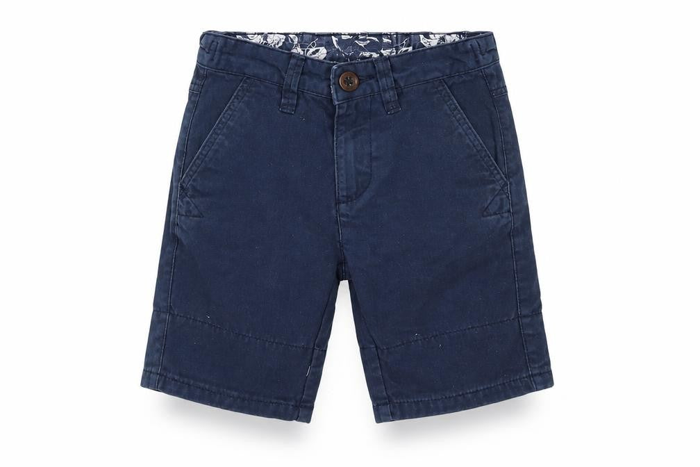 Front view of Threadboys boys’ blue bermuda shorts, size 5-6, years