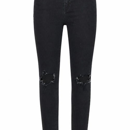 Topshop Womens Black   Skinny Jeans Size 23 in L29 in - RIPPED JEANS