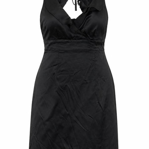 Debenhams Womens Black   A-Line  Size 12  - Frill Detail