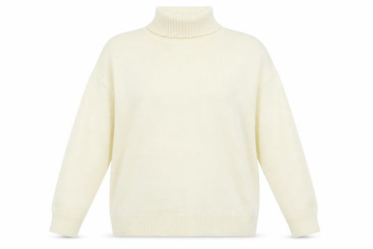 Front view of BHS women’s beige jumper, size UK 16