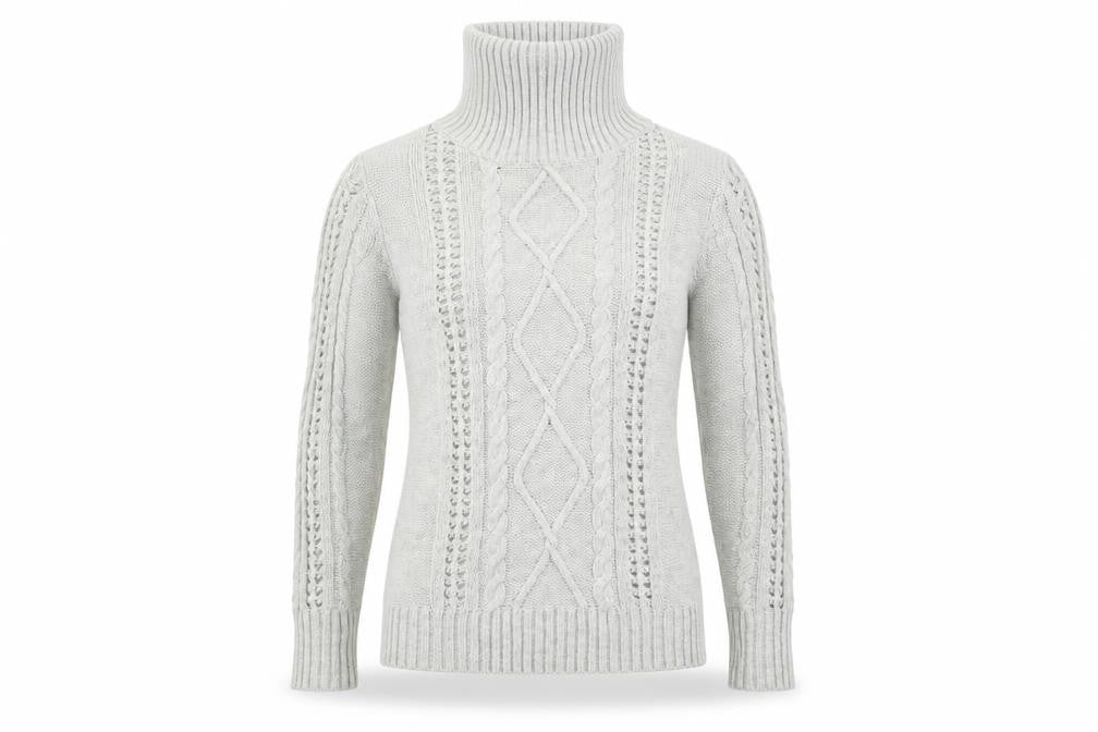 Front view of Papaya women’s grey jumper, size M