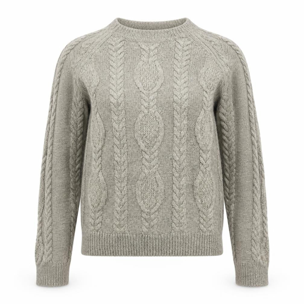 Front view of H&M women’s grey jumper, size L