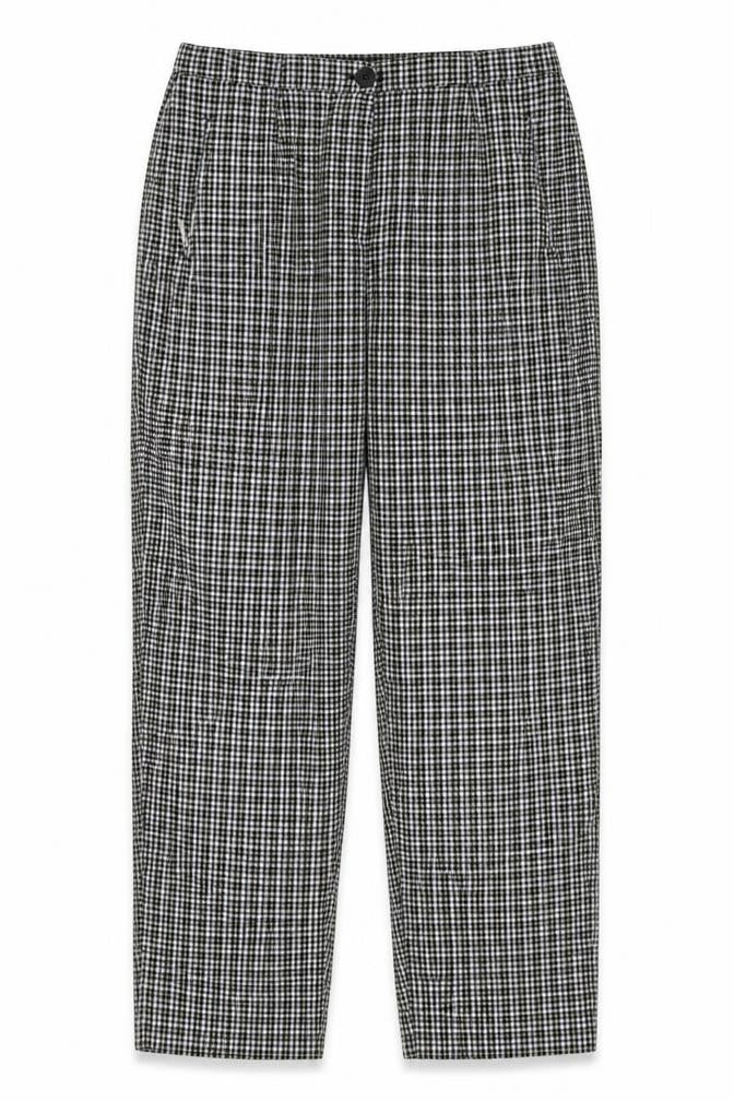 ROBELL  Womens Grey Check  Trousers  Size 32 in L25 in