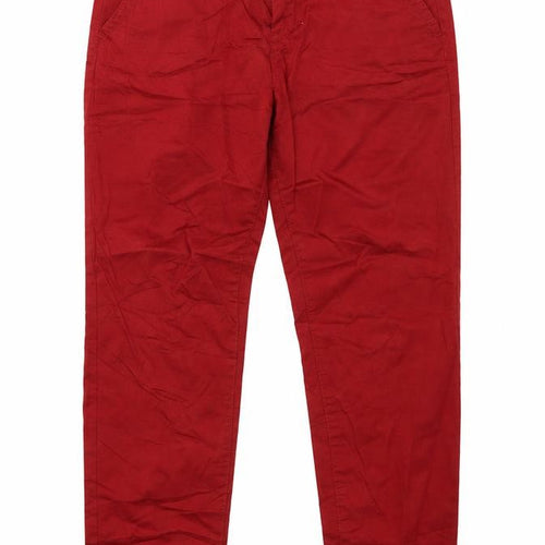Yessica Womens Red   Chino Trousers Size 10 L27 in