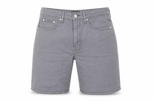 Front view of Marks & Spencer men’s grey capri trousers, size 30, 20-inch leg