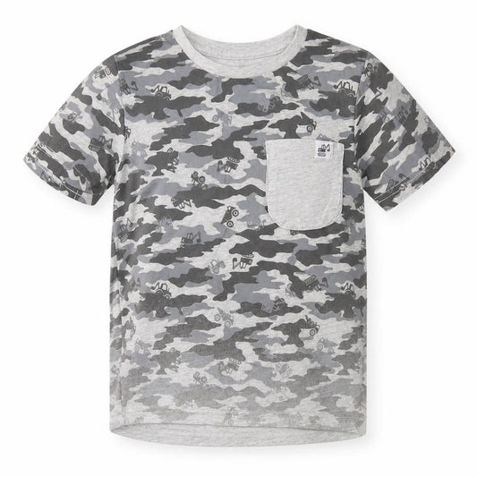 Front view of George boys’ grey basic t-shirt, size 4-5, years