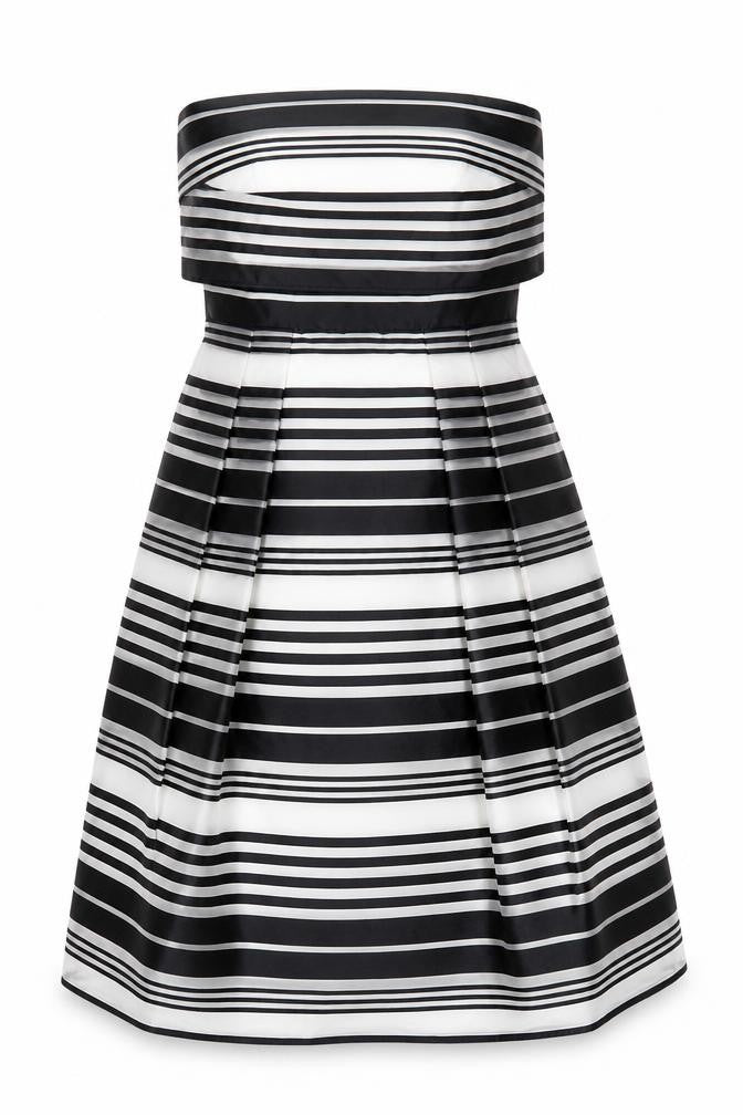Coast Womens White Striped  A-Line  Size 10