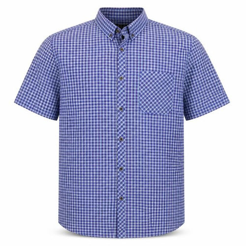 Burton London  Mens Blue Check   Button-Up Size XL
