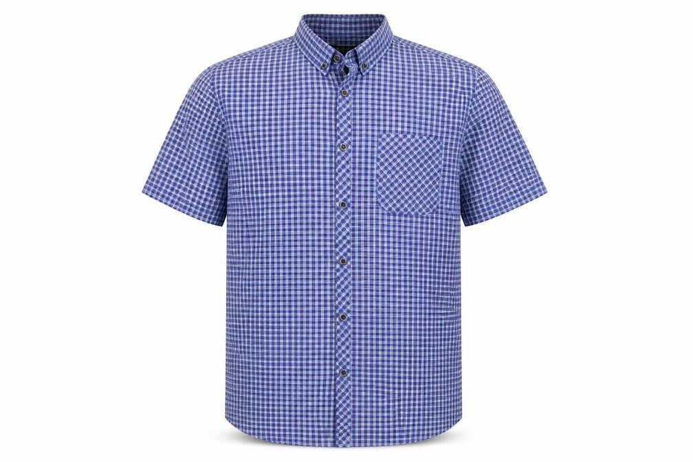 Burton London  Mens Blue Check   Button-Up Size XL