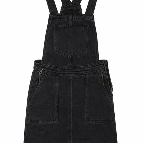 Denim & Co. Womens Black   Dungaree One-Piece Size 4 L27 in
