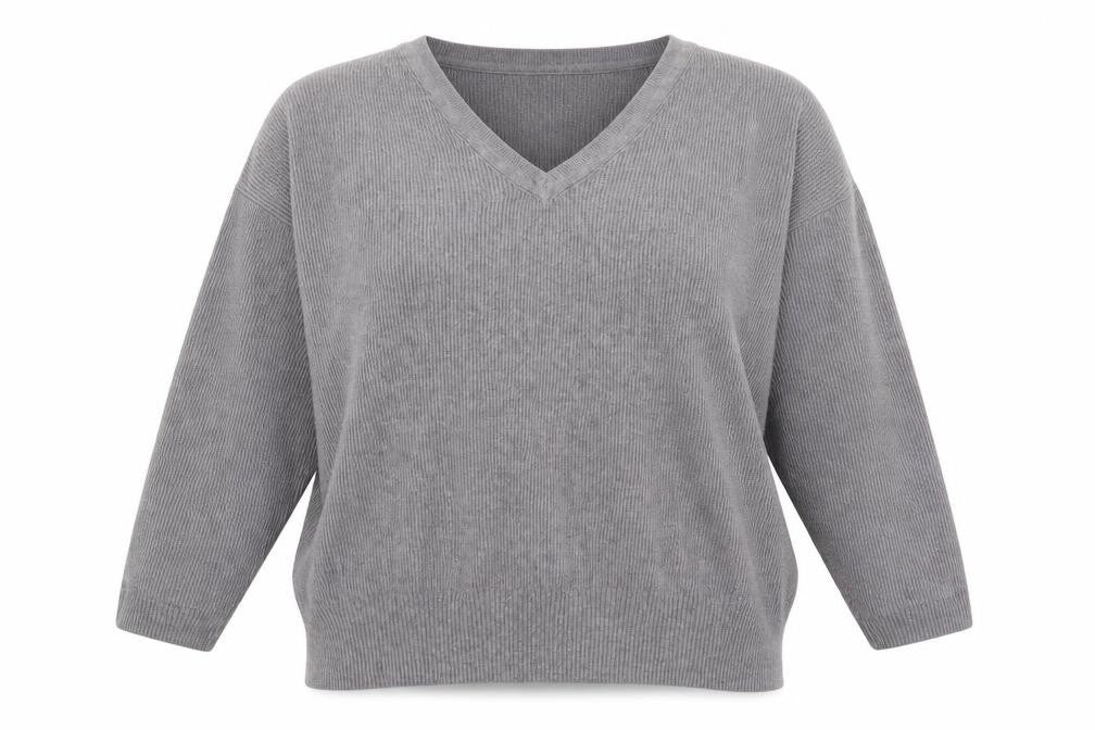 Front view of Topshop women’s grey jumper, size L