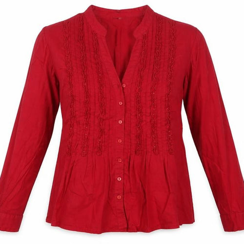Debenhams Womens Red   Basic Button-Up Size 12  - String tie around back has been removed