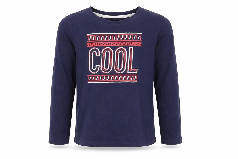 Front view of Dude Pepperts boys’ blue basic t-shirt, size 8-9, years