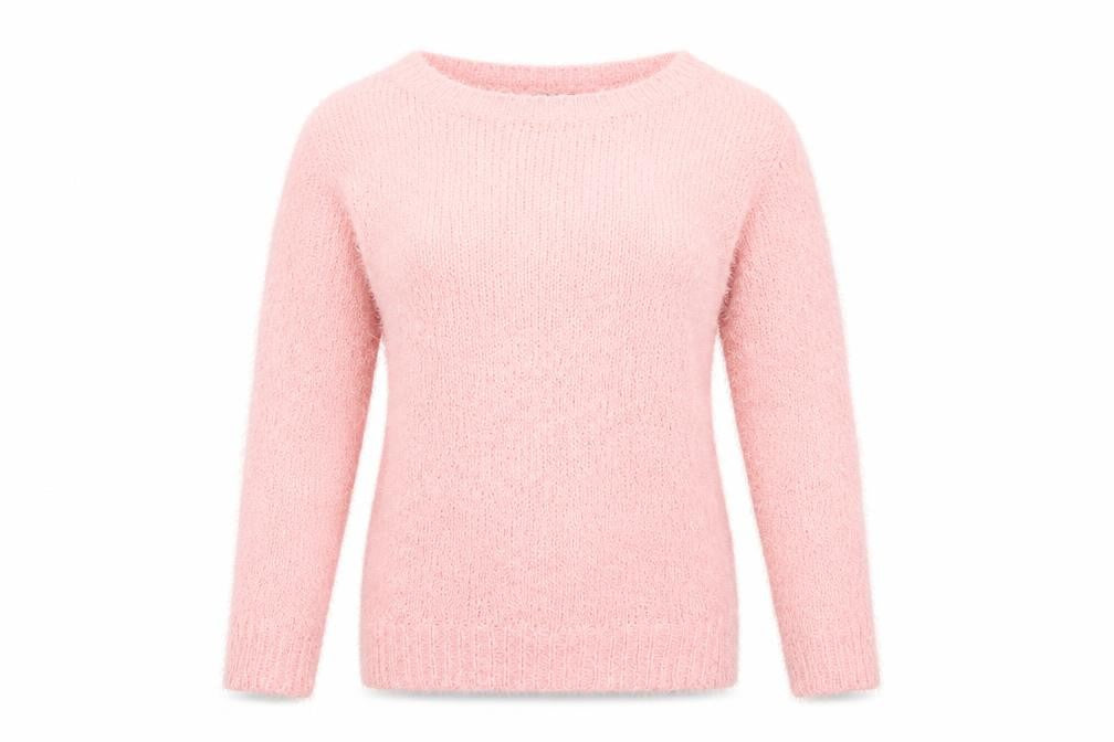Front view of Lottie Loves women’s pink jumper, size XS