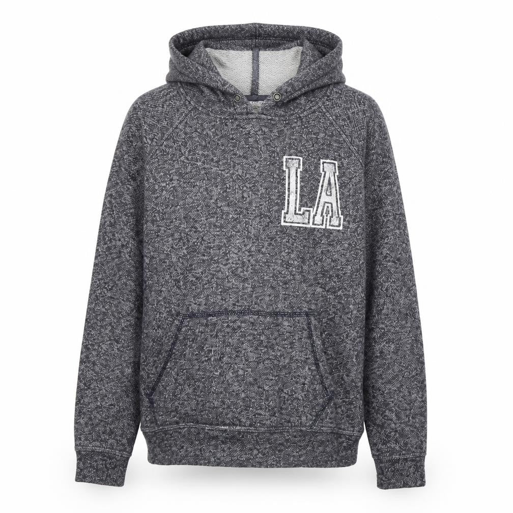 Front view of Atmosphere women’s blue pullover hoodie, size UK 8